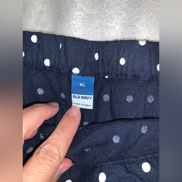 Old navy blue Navy Polka Dot Midi Skirt fluted femme size xl pull on - Picture 2 of 7